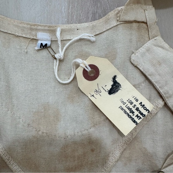 NWT Women's Medium Overalls Tan Cream Bohemian Crochet - Picture 9 of 16